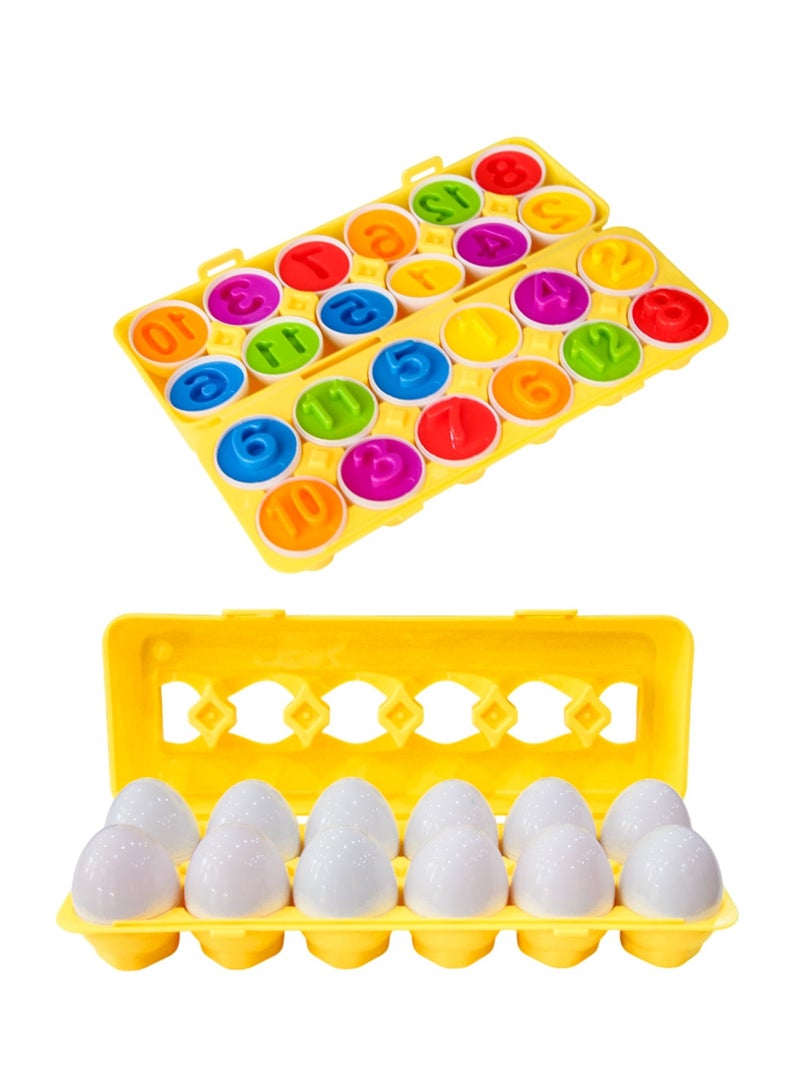 UKR Interactive Matching Egg Toy for Kids,Toddler Matching Egg Learning Educational Toy (Numbers) - Image 1